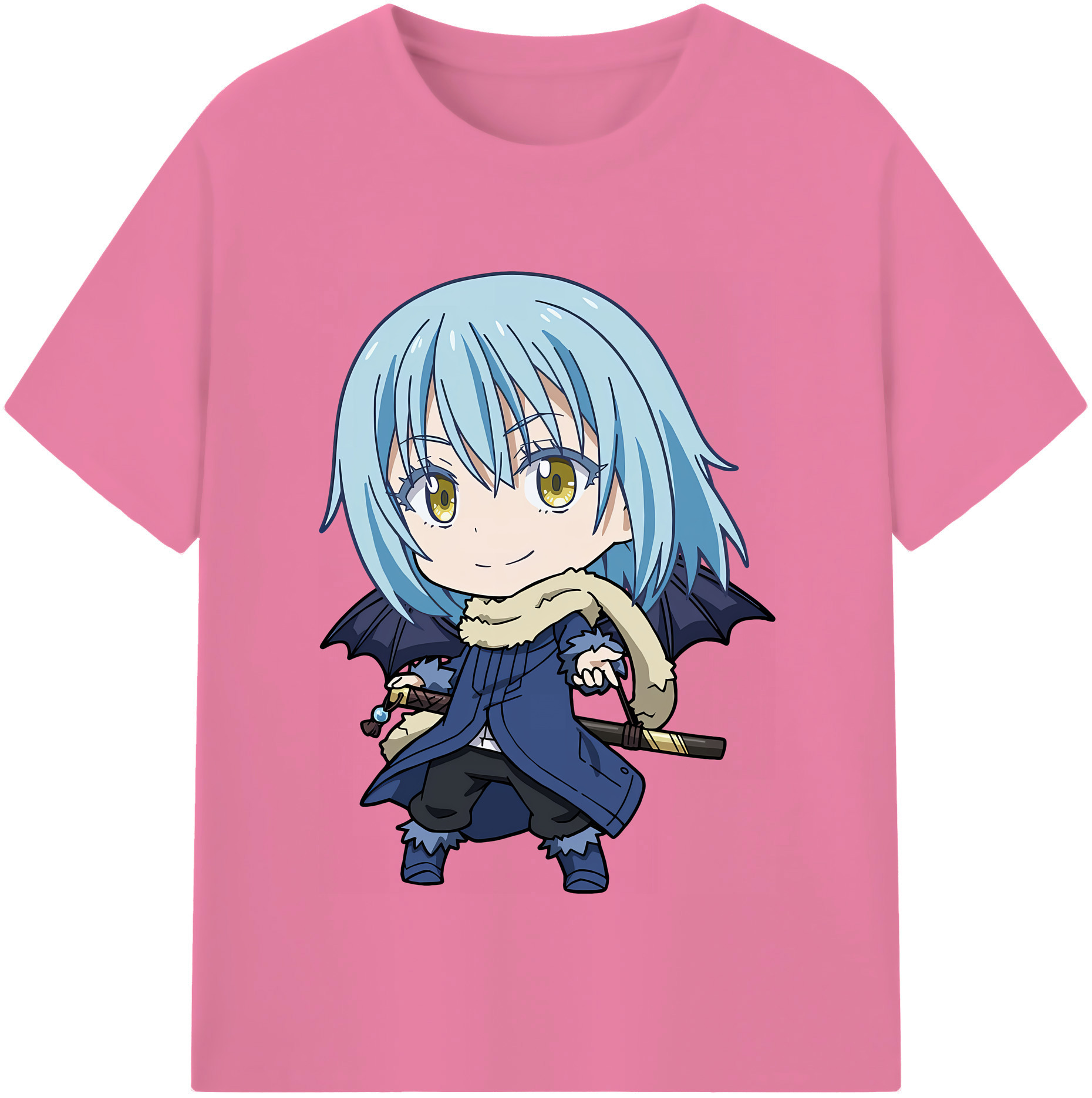（画像用） 転スラ Regarding Reincarnated to Slime 綿100％半袖Tシャツ（フロントプリント）